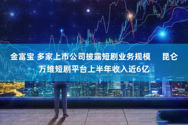 金富宝 多家上市公司披露短剧业务规模     昆仑万维短剧平台上半年收入近6亿
